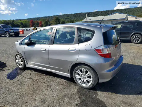 2010 Honda Fit Sport VIN JHMGE8H46AS015693 фото 2