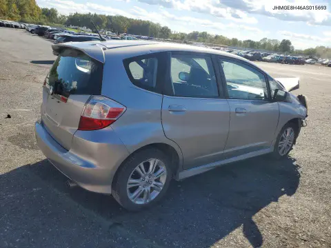 2010 Honda Fit Sport VIN JHMGE8H46AS015693 фото 3