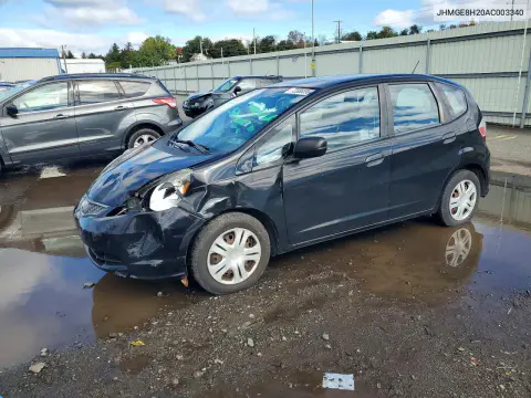 JHMGE8H20AC003340 — 2010 Honda Fit, Передняя часть, фото до ремонта