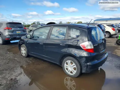 2010 Honda Fit VIN JHMGE8H20AC003340 фото 2