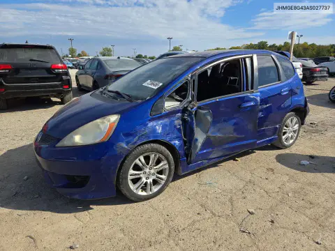 JHMGE8G43AS027737 — 2010 Honda Fit, Задняя часть, фото до ремонта