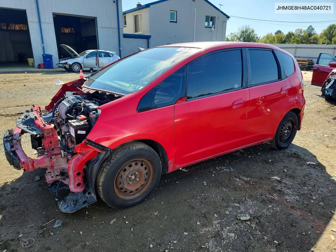 2010 Honda Fit Sport VIN JHMGE8H48AC040721 фото 1