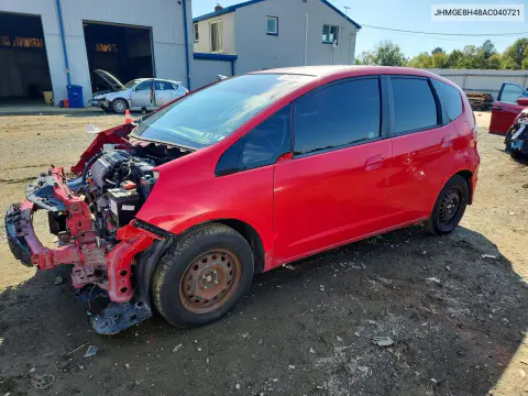 JHMGE8H48AC040721 — 2010 Honda Fit, Снята обшивка, фото до ремонта