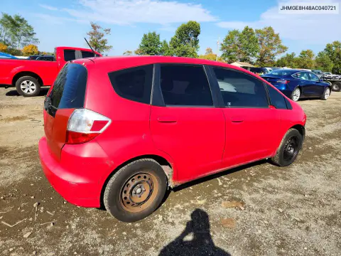 2010 Honda Fit Sport VIN JHMGE8H48AC040721 фото 3