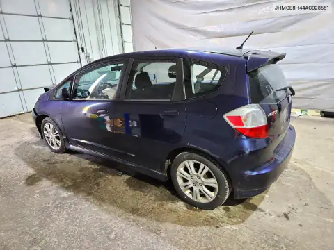 JHMGE8H44AC028551 — 2010 Honda Fit, фото 2 с аукциона Copart, Передняя часть