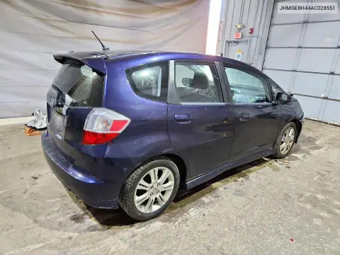 JHMGE8H44AC028551 — 2010 Honda Fit, фото 3 с аукциона Copart, Передняя часть