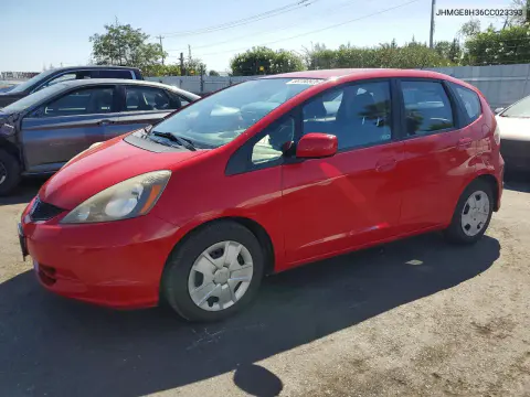 JHMGE8H36CC023393 — 2012 Honda Fit, Задняя часть, фото до ремонта