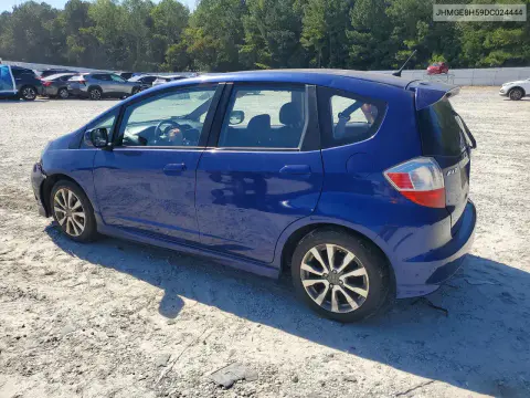 2013 Honda Fit Sport VIN JHMGE8H59DC024444 фото 2
