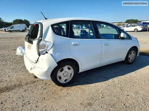 JHMGE8H33DC078644 — 2013 Honda Fit, фото 3 с аукциона Copart, Задняя часть