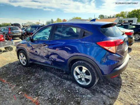 3CZRU6H32GM724867 — 2016 Honda HR-V, фото 2 с аукциона Copart, Сторона