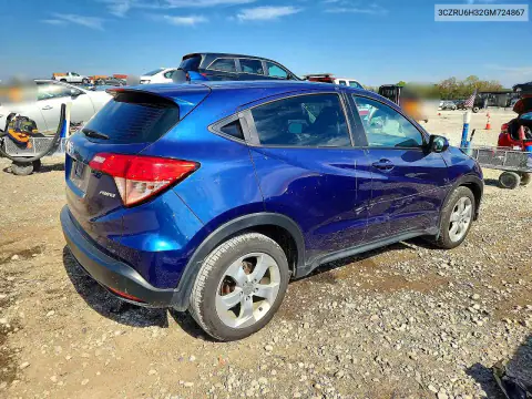 3CZRU6H32GM724867 — 2016 Honda HR-V, фото 3 с аукциона Copart, Сторона