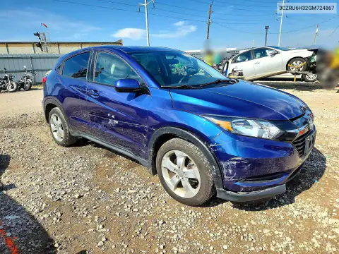 3CZRU6H32GM724867 — 2016 Honda HR-V, фото 4 с аукциона Copart, Сторона