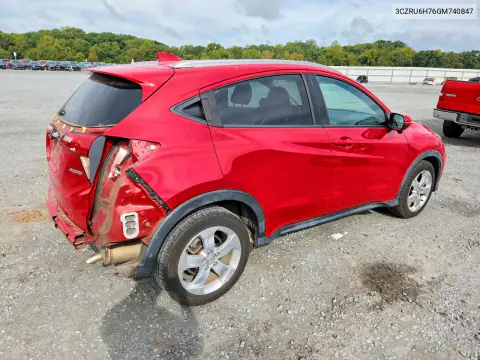 2016 Honda Hr-V Exl VIN 3CZRU6H76GM740847 фото 3