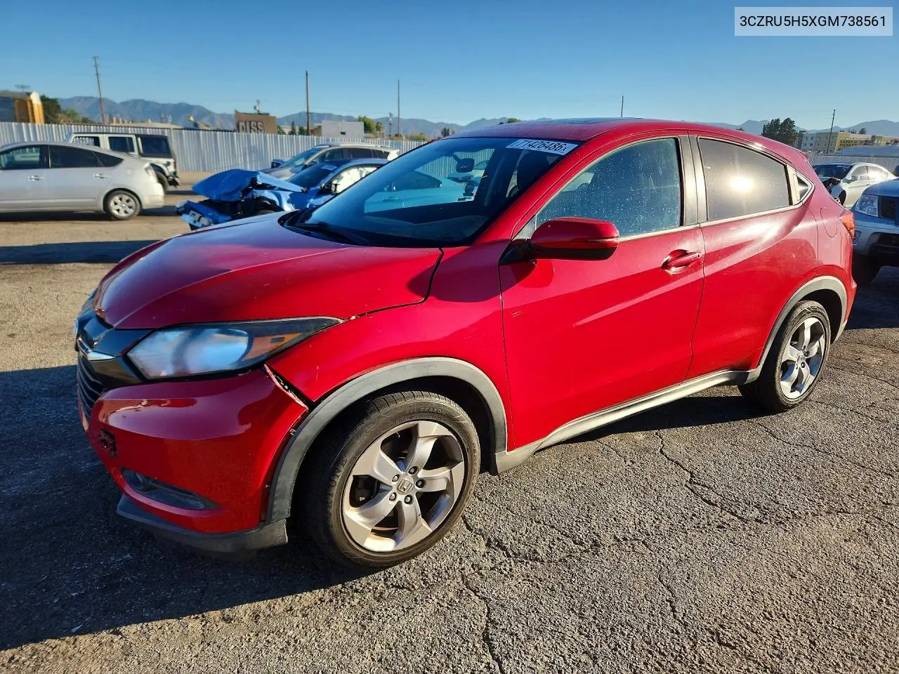 2016 Honda Hr-V Ex VIN 3CZRU5H5XGM738561 фото 1