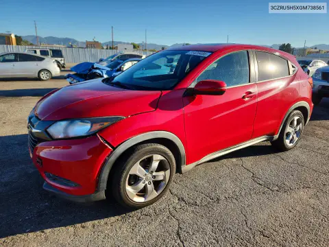3CZRU5H5XGM738561 — 2016 Honda HR-V, Передняя часть, фото до ремонта
