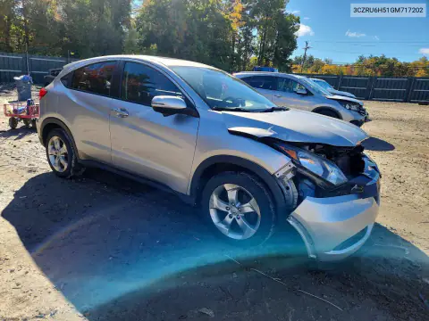 3CZRU6H51GM717202 — 2016 Honda HR-V, фото 4 с аукциона Copart, Передняя часть