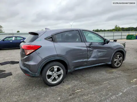 2017 Honda Hr-V Ex VIN 3CZRU6H50HM728838 фото 3