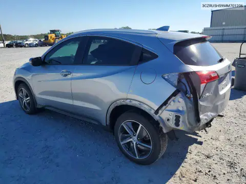 3CZRU5H59MM701206 — 2021 Honda HR-V, фото 2 с аукциона Copart, Задняя часть
