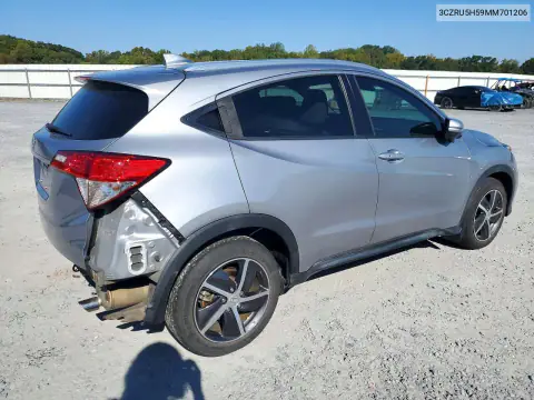 3CZRU5H59MM701206 — 2021 Honda HR-V, фото 3 с аукциона Copart, Задняя часть