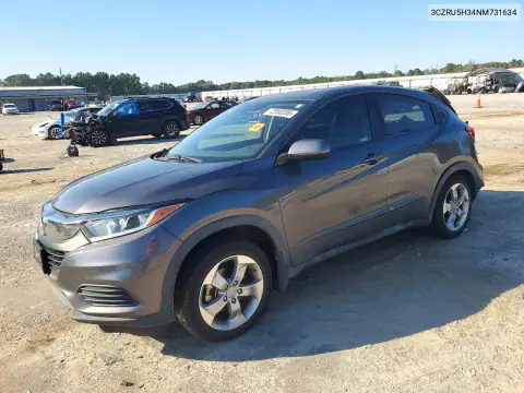 3CZRU5H34NM731634 — 2022 Honda HR-V, Задняя часть, фото до ремонта