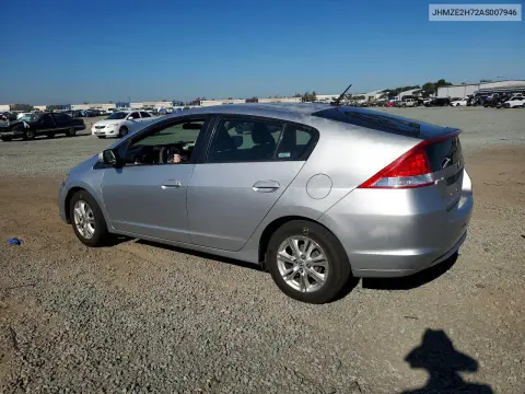 2010 Honda Insight Ex VIN JHMZE2H72AS007946 фото 2