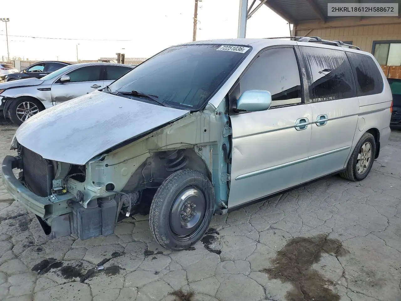 2002 Honda Odyssey Ex VIN 2HKRL18612H588672 фото 1