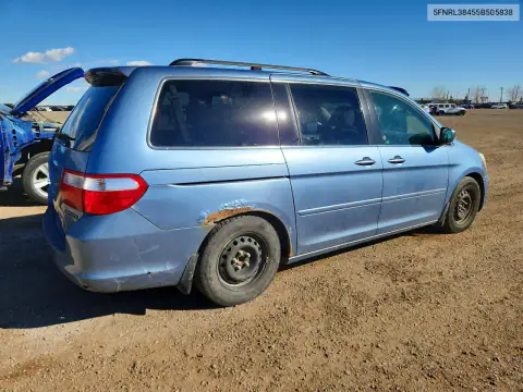 5FNRL38455B505838 — 2005 Honda Odyssey, фото 3 с аукциона Copart 20.10.2026, Град