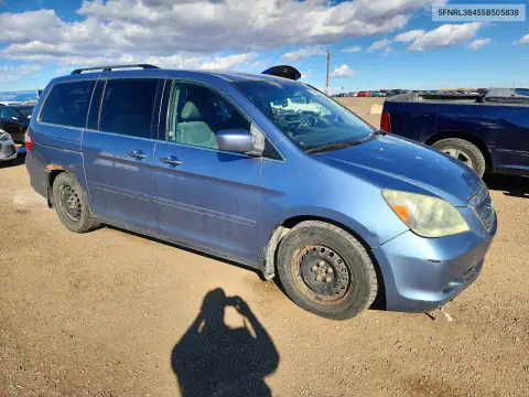 5FNRL38455B505838 — 2005 Honda Odyssey, фото 4 с аукциона Copart 20.10.2026, Град