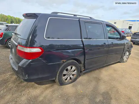 5FNRL38867B506633 — 2007 Honda Odyssey, фото 3 с аукциона Copart 20.10.2026, Передняя часть