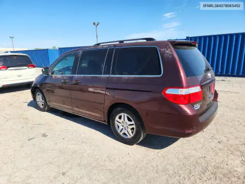 5FNRL38437B085452 — 2007 Honda Odyssey, фото 2 с аукциона Copart, Передняя часть