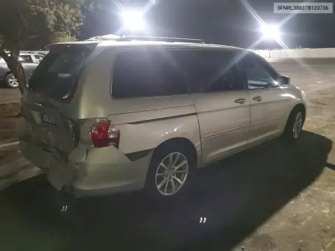 2007 Honda Odyssey Touring VIN 5FNRL38837B120736 фото 3