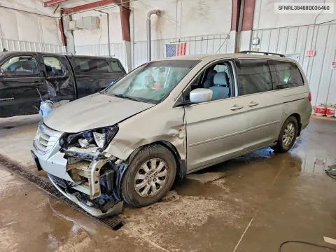 5FNRL38488B036460 — 2008 Honda Odyssey, Передняя часть, фото до ремонта
