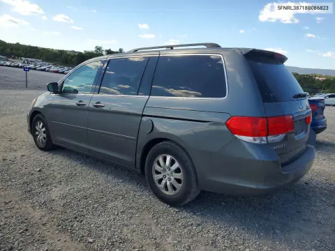 2008 Honda Odyssey Exl VIN 5FNRL38718B086823 фото 2