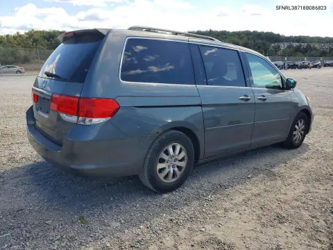 2008 Honda Odyssey Exl VIN 5FNRL38718B086823 фото 3