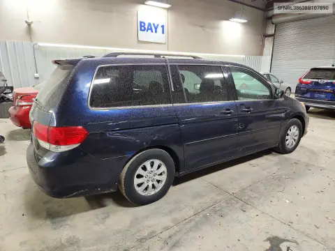 2008 Honda Odyssey Exl VIN 5FNRL38638B107890 фото 3