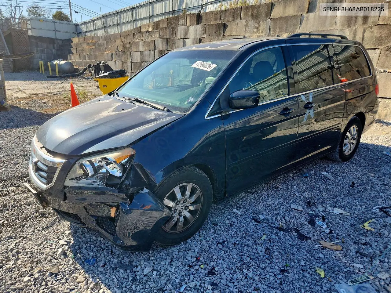 5FNRL3H68AB018225 Honda Odyssey 2010 — повреждение Передняя часть, фото до ремонта