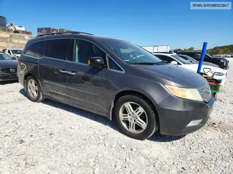 2011 Honda Odyssey Touring VIN 5FNRL5H93BB022867 фото 4