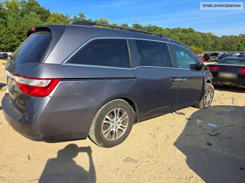 5FNRL5H45CB085944 — 2012 Honda Odyssey, фото 3 с аукциона Copart, Передняя часть