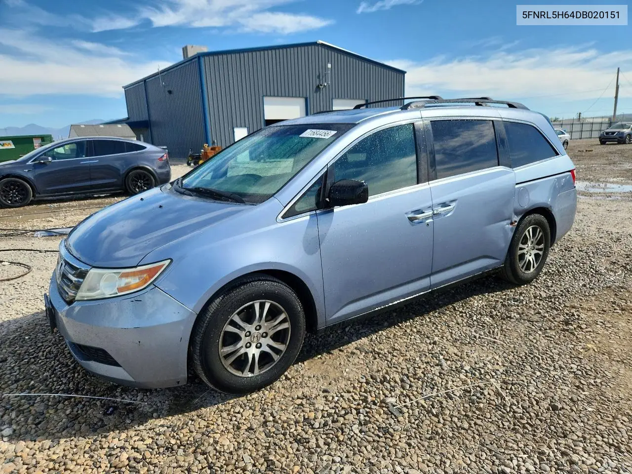 2013 Honda Odyssey Exl VIN 5FNRL5H64DB020151 фото 1