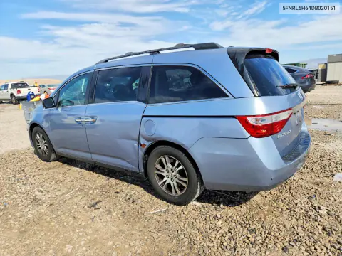 2013 Honda Odyssey Exl VIN 5FNRL5H64DB020151 фото 2