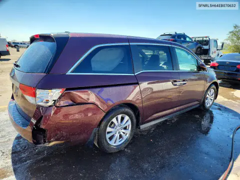 2014 Honda Odyssey Exl VIN 5FNRL5H64EB070632 фото 3