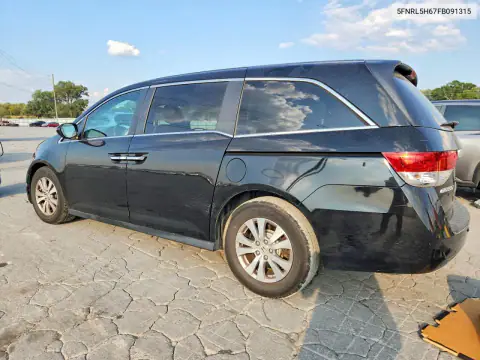 5FNRL5H67FB091315 — 2015 Honda Odyssey, фото 2 с аукциона Copart, Передняя часть