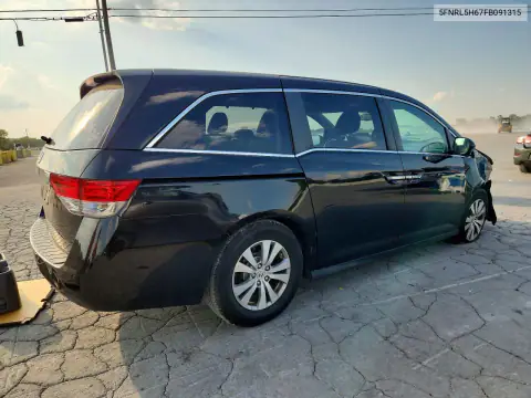 5FNRL5H67FB091315 — 2015 Honda Odyssey, фото 3 с аукциона Copart, Передняя часть