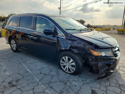 5FNRL5H67FB091315 — 2015 Honda Odyssey, фото 4 с аукциона Copart, Передняя часть
