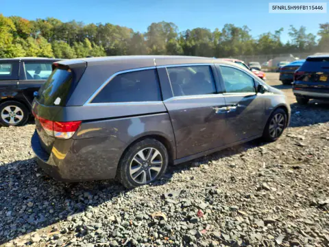2015 Honda Odyssey Touring VIN 5FNRL5H99FB115446 фото 3