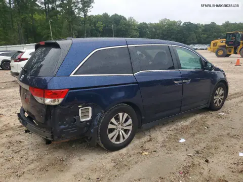 2016 Honda Odyssey Exl VIN 5FNRL5H65GB035438 фото 3