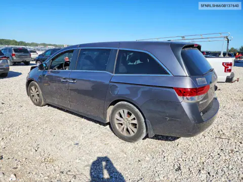 2016 Honda Odyssey Exl VIN 5FNRL5H66GB137640 фото 2