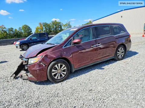 5FNRL5H62GB158906 — 2016 Honda Odyssey, Передняя часть, фото до ремонта