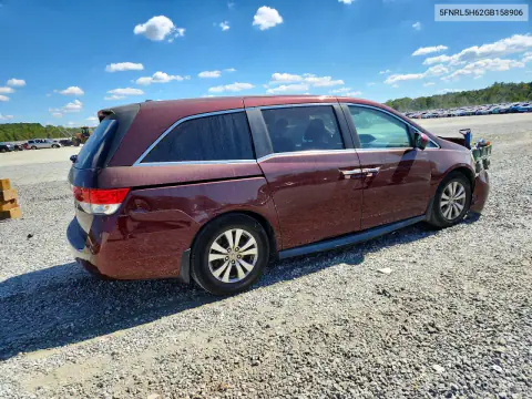 2016 Honda Odyssey Exl VIN 5FNRL5H62GB158906 фото 3