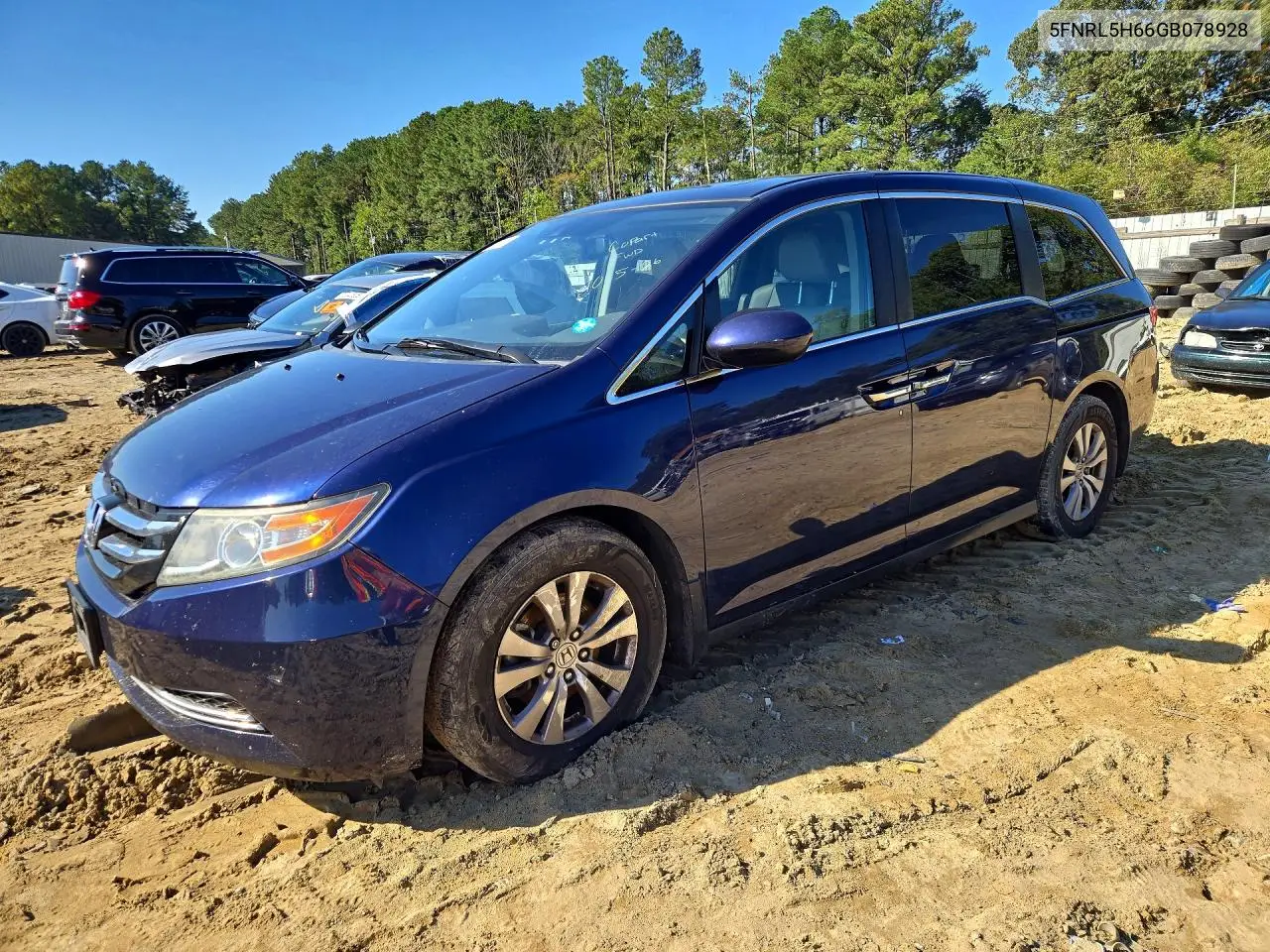 5FNRL5H66GB078928 Honda Odyssey 2016 — повреждение Передняя часть, фото до ремонта